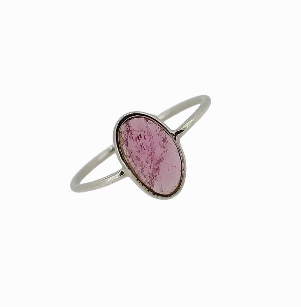 Stone Pink Tourmaline Ring